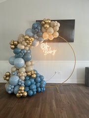 6.5 Gold Hoop Backdrop Stand: $120